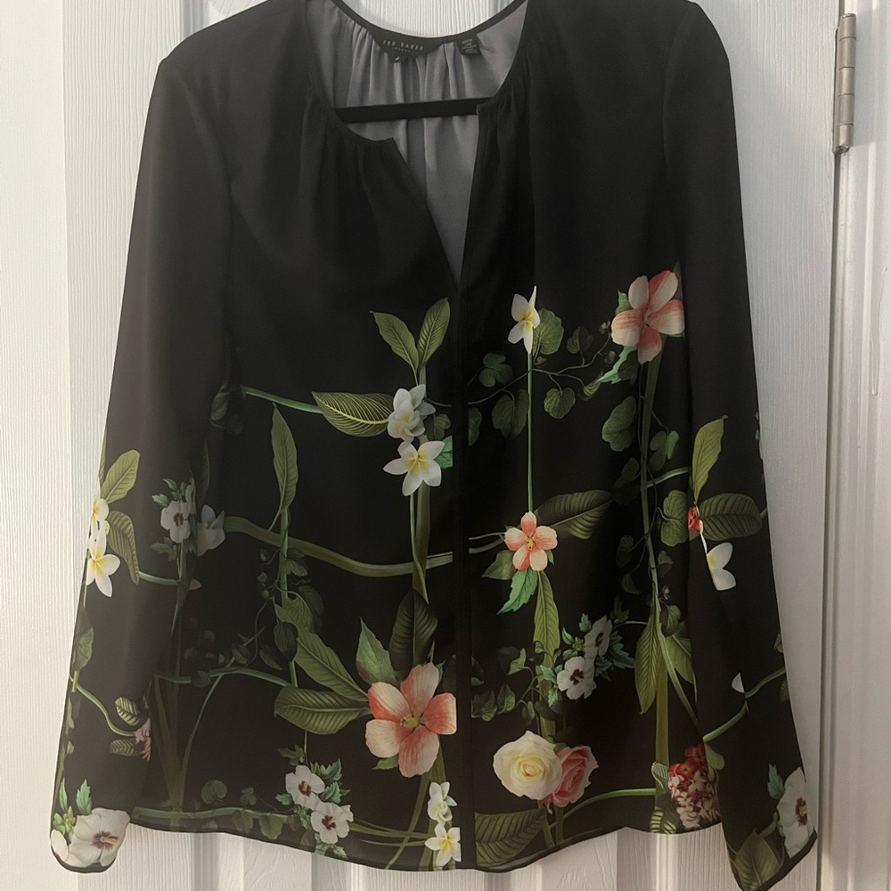 Floral Black Women's Top
